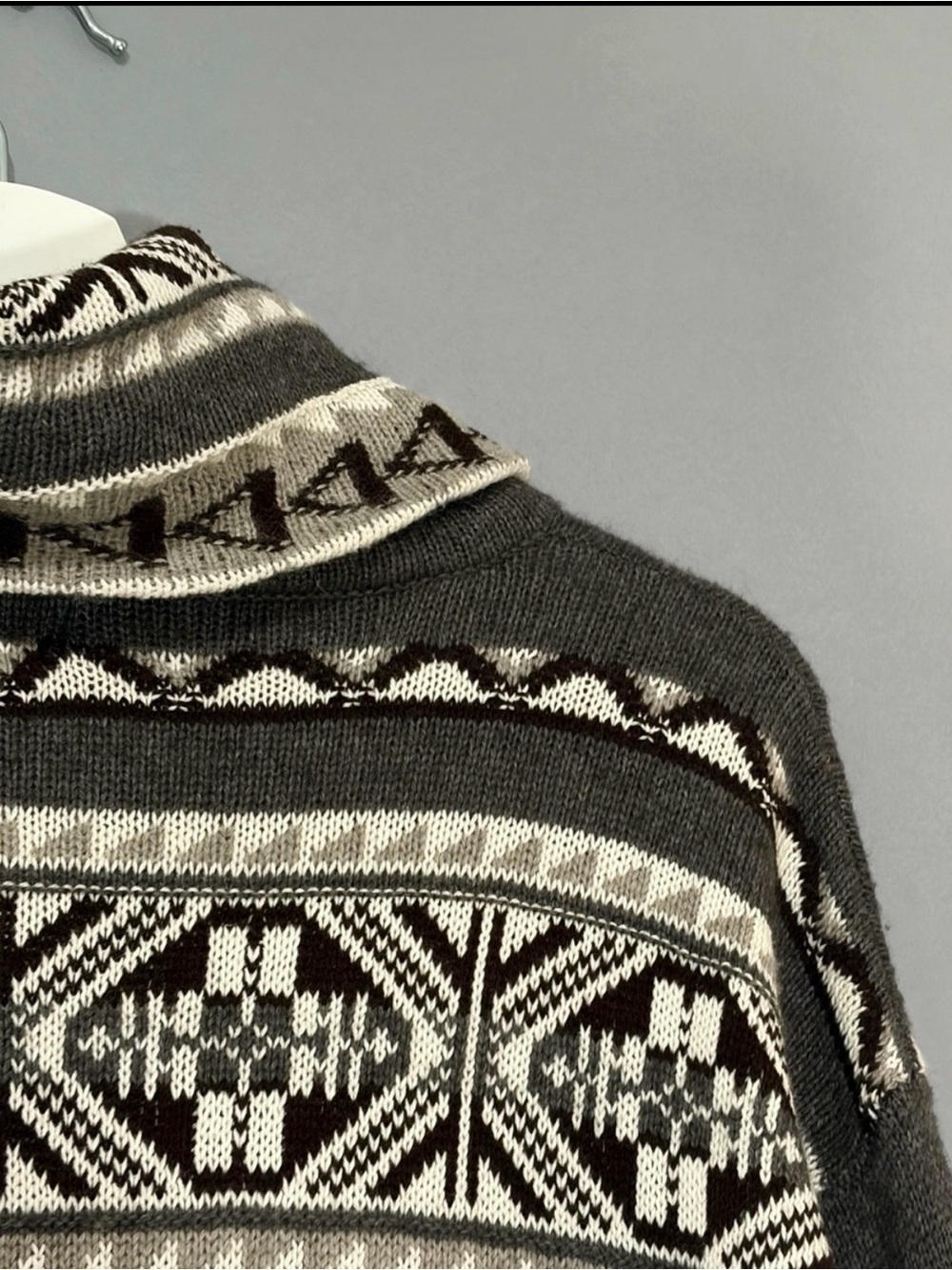 Vintage Ralph Lauren LRL Fair Isle Wool Funnel Neck Sweater XS - Picture 8 of 11